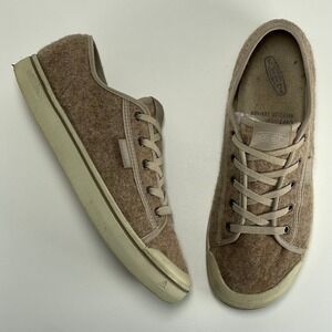 Keen Elsa Lite Sneakers Womens 10.5 Tan Wool Lace-Up Comfort Minimalist Travel‎